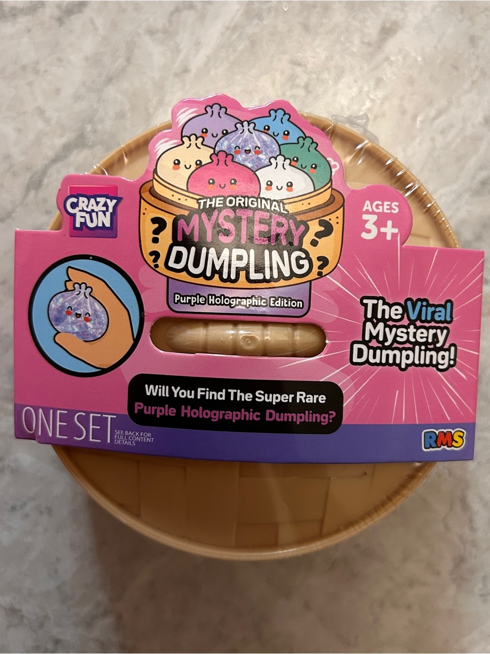 VIRAL Crazy Fun Mystery Squishy Dumpling - Purple Holographic Edition SEALED